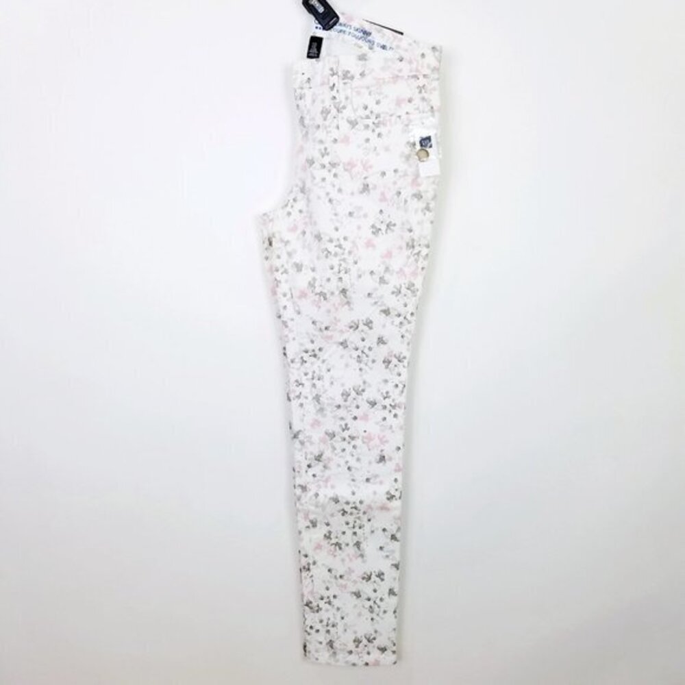 Gap Size 4R Womens Always Skinny Coupe White Floral Jeans Pants
